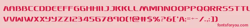 フォントSkymarshalcond – ピンクの背景に赤い文字