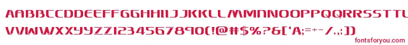 フォントSkymarshalcond – 白い背景に赤い文字