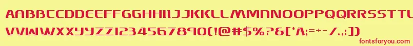 Skymarshalcond Font – Red Fonts on Yellow Background