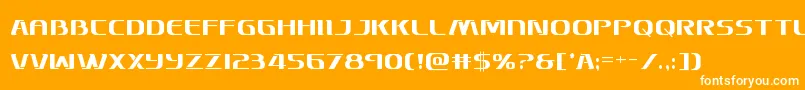 Skymarshalcond Font – White Fonts on Orange Background