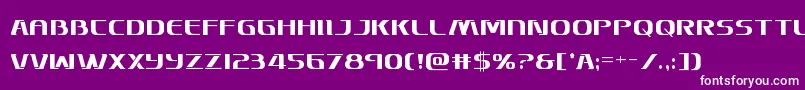Skymarshalcond Font – White Fonts on Purple Background