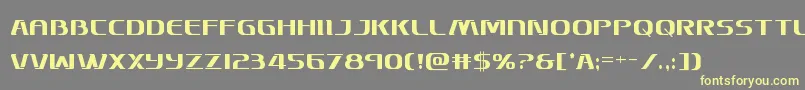 Skymarshalcond Font – Yellow Fonts on Gray Background