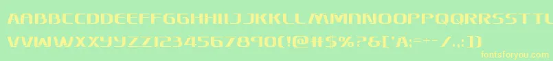 Skymarshalcond Font – Yellow Fonts on Green Background