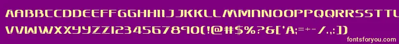 Skymarshalcond Font – Yellow Fonts on Purple Background