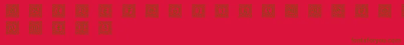 Schmuckinitialen1 Font – Brown Fonts on Red Background