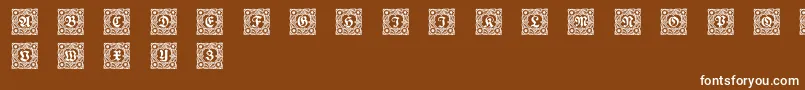 fuente Schmuckinitialen1 – Fuentes Blancas Sobre Fondo Marrón