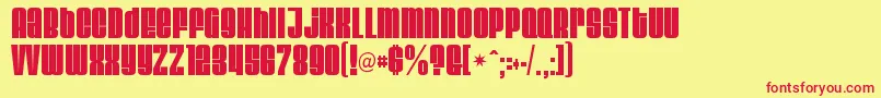 Velvenda Megablack Font – Red Fonts on Yellow Background