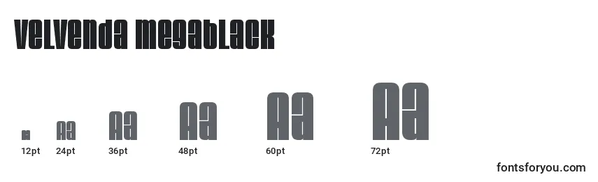 Velvenda Megablack Font Sizes