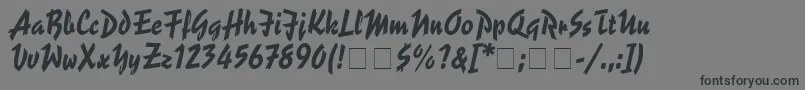 SpiffyScriptSsi-Schriftart – Schwarze Schriften auf grauem Hintergrund