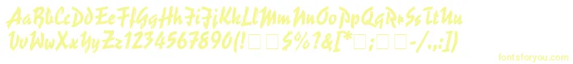 Czcionka SpiffyScriptSsi – żółte czcionki