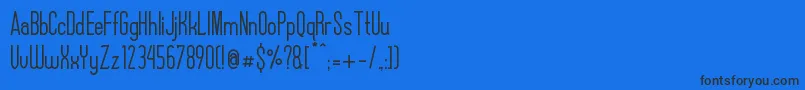 Шрифт AlexxisDemo – чёрные шрифты на синем фоне