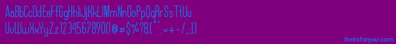 フォントAlexxisDemo – 紫色の背景に青い文字