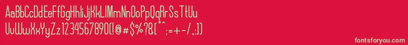 フォントAlexxisDemo – 赤い背景に緑の文字