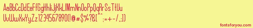 AlexxisDemo Font – Red Fonts on Yellow Background