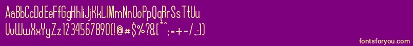 AlexxisDemo-Schriftart – Gelbe Schriften auf violettem Hintergrund
