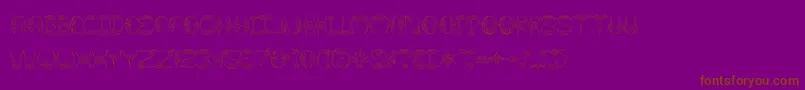 Claw2Brk-Schriftart – Braune Schriften auf violettem Hintergrund