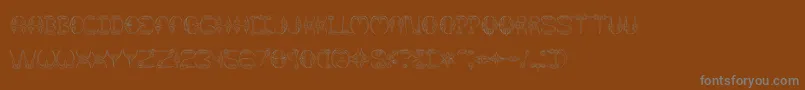 Claw2Brk-Schriftart – Graue Schriften auf braunem Hintergrund