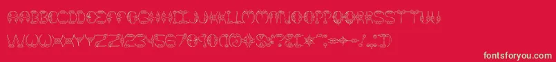 Claw2Brk Font – Green Fonts on Red Background