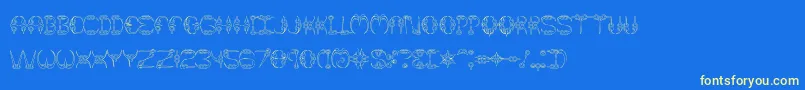 Claw2Brk Font – Yellow Fonts on Blue Background