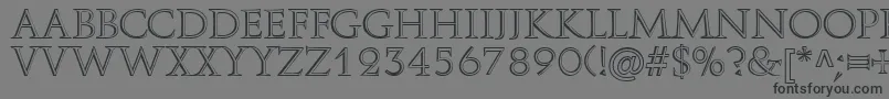 フォントAureliusRegular – 黒い文字の灰色の背景