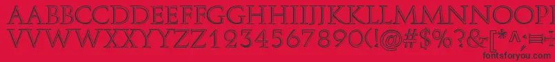 AureliusRegular Font – Black Fonts on Red Background