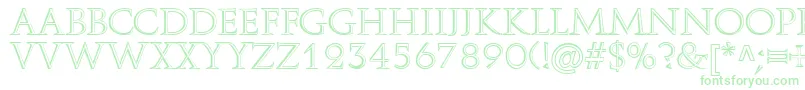 AureliusRegular Font – Green Fonts on White Background