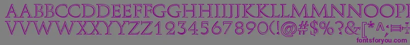 AureliusRegular-Schriftart – Violette Schriften auf grauem Hintergrund