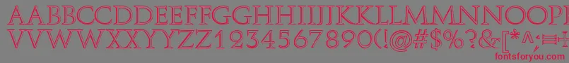AureliusRegular Font – Red Fonts on Gray Background