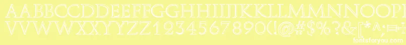 AureliusRegular Font – White Fonts on Yellow Background