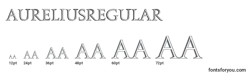 Größen der Schriftart AureliusRegular