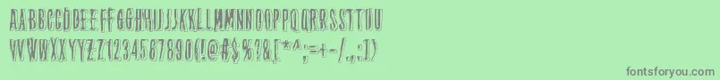 ThirteenthFloor2 Font – Gray Fonts on Green Background
