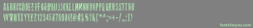 ThirteenthFloor2 Font – Green Fonts on Gray Background