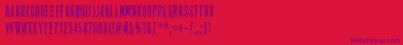 ThirteenthFloor2 Font – Purple Fonts on Red Background