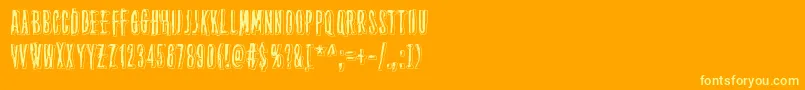ThirteenthFloor2 Font – Yellow Fonts on Orange Background