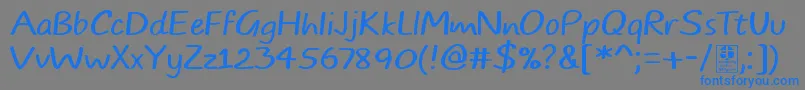 TypoComicsLightDemo Font – Blue Fonts on Gray Background