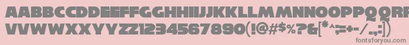 Czcionka Reisenberg – szare czcionki na różowym tle