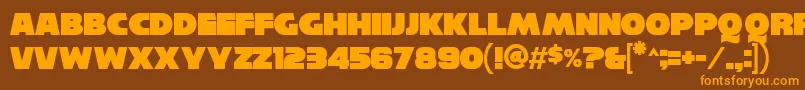 Reisenberg Font – Orange Fonts on Brown Background