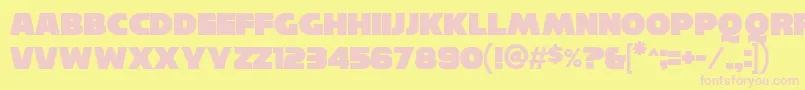 Reisenberg Font – Pink Fonts on Yellow Background