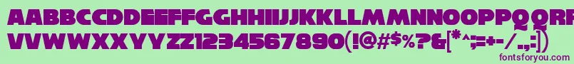 Reisenberg-fontti – violetit fontit vihreällä taustalla