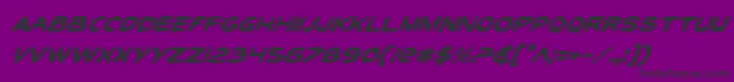 Czcionka Toontii – czarne czcionki na fioletowym tle