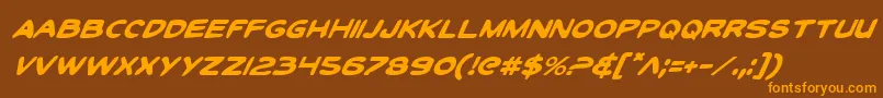 Toontii Font – Orange Fonts on Brown Background