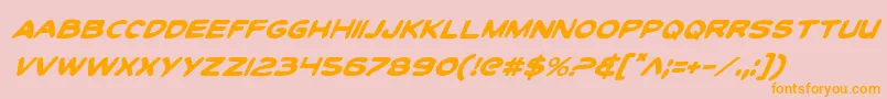 Toontii Font – Orange Fonts on Pink Background