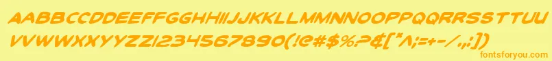 Toontii Font – Orange Fonts on Yellow Background