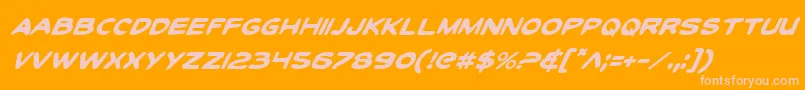 Toontii Font – Pink Fonts on Orange Background