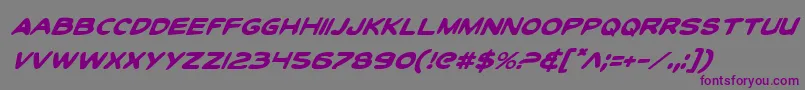 Toontii-fontti – violetit fontit harmaalla taustalla