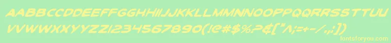 Toontii Font – Yellow Fonts on Green Background