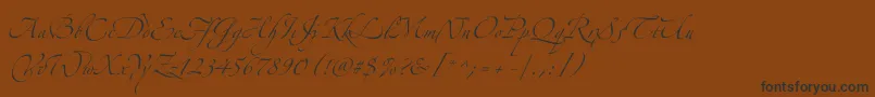 Zeferinothree Font – Black Fonts on Brown Background