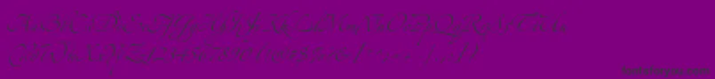 フォントZeferinothree – 紫の背景に黒い文字