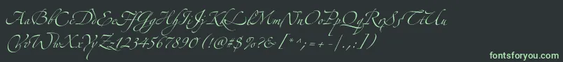 Zeferinothree Font – Green Fonts on Black Background