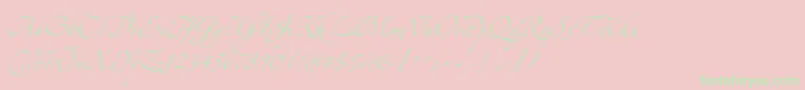 Zeferinothree Font – Green Fonts on Pink Background